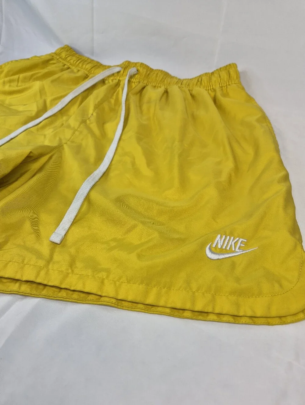 Nike Swim Volley Shorts Men's XL Yellow Mesh Lined Beach Trunks